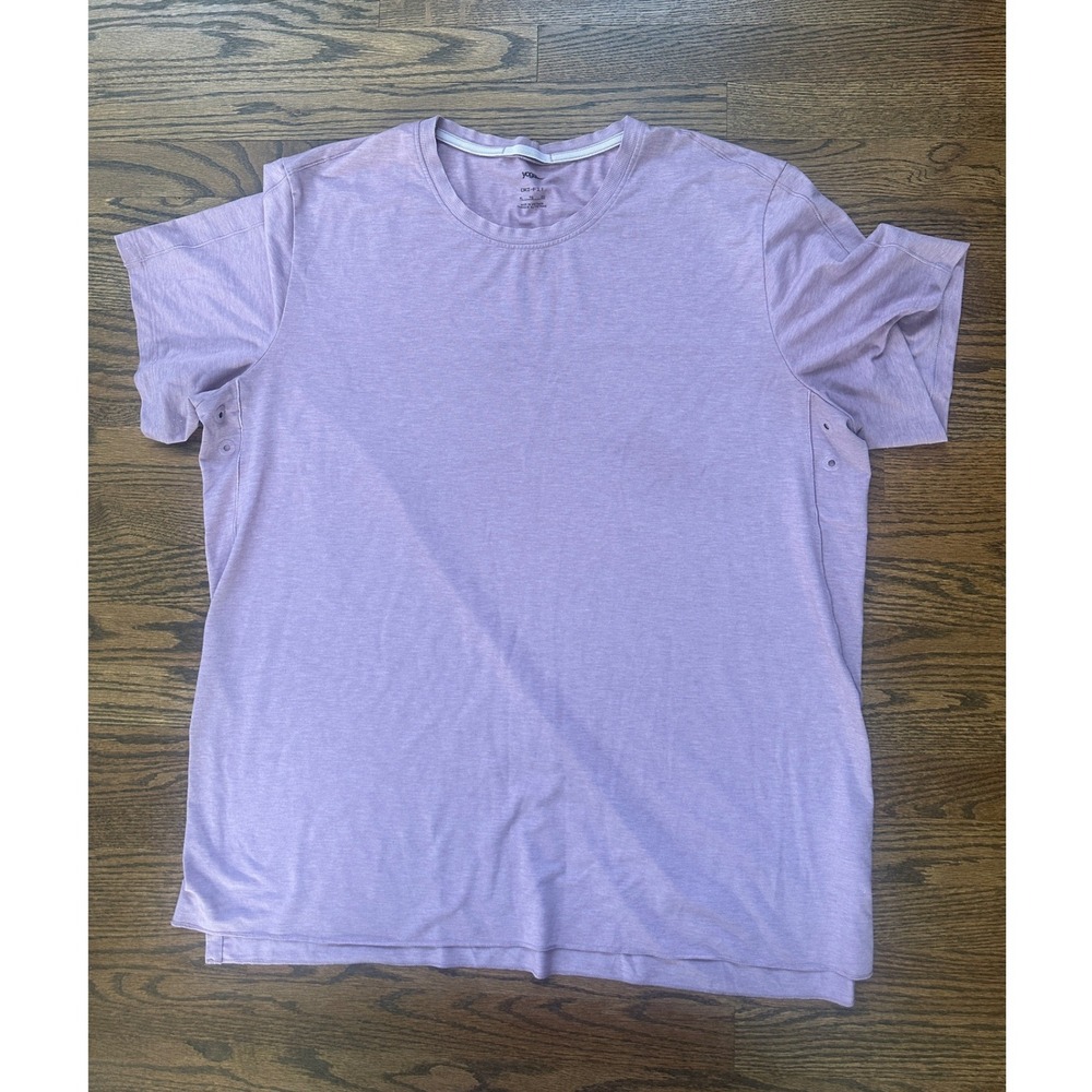 Nike Yoga Dri-FIT Tee Mens XL Purple Heather Workout Gym Activewear Training Top